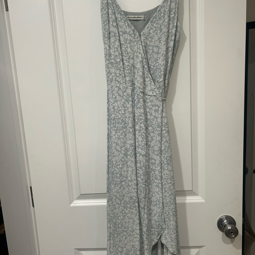 Abercrombie & Fitch High Low Dress in Soft Blue Floral